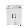 Atosa MBF8002GR two-door reach-in freezer, doors closed