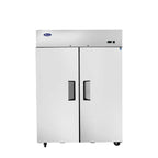 Atosa MBF8002GR two-door reach-in freezer, doors closed