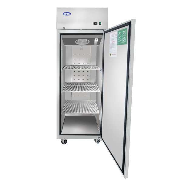 Atosa MBF8004GR one-door refrigerator, door open