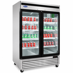 Atosa MCF8707GR 2-Door Glass Reach-In Refrigerator