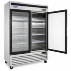Atosa MCF8707GR 2-Door Glass Reach-In Refrigerator