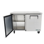 True TUC-48-HC undercounter refrigerator with one door open